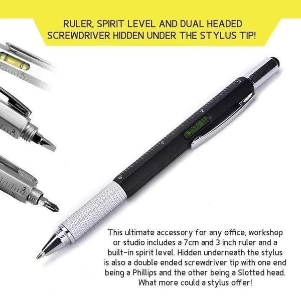 6-in-1 Multi-Functional Stylus Pen