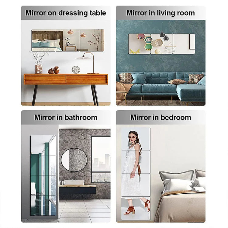 High definition acrylic mirror wall sticker soft lens