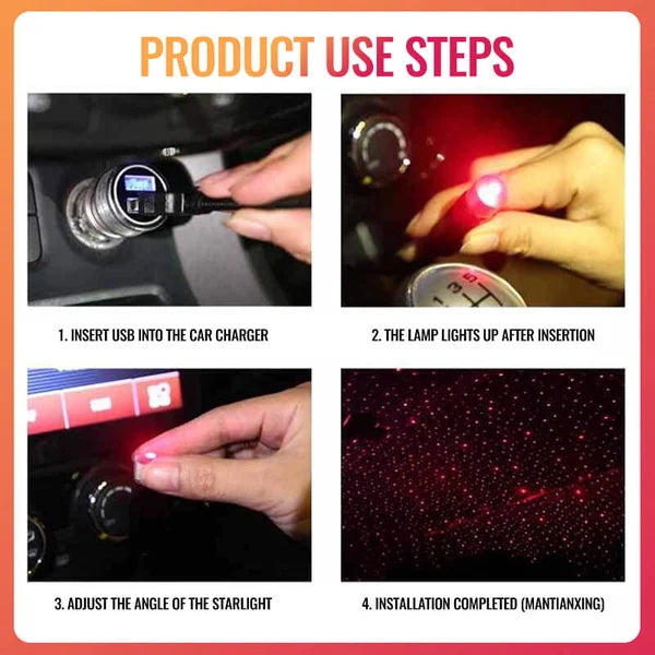 (Buy 1 Get 1 Free🔥) Car Essentials✨USB LIGHT CAR STAR PROJECTOR