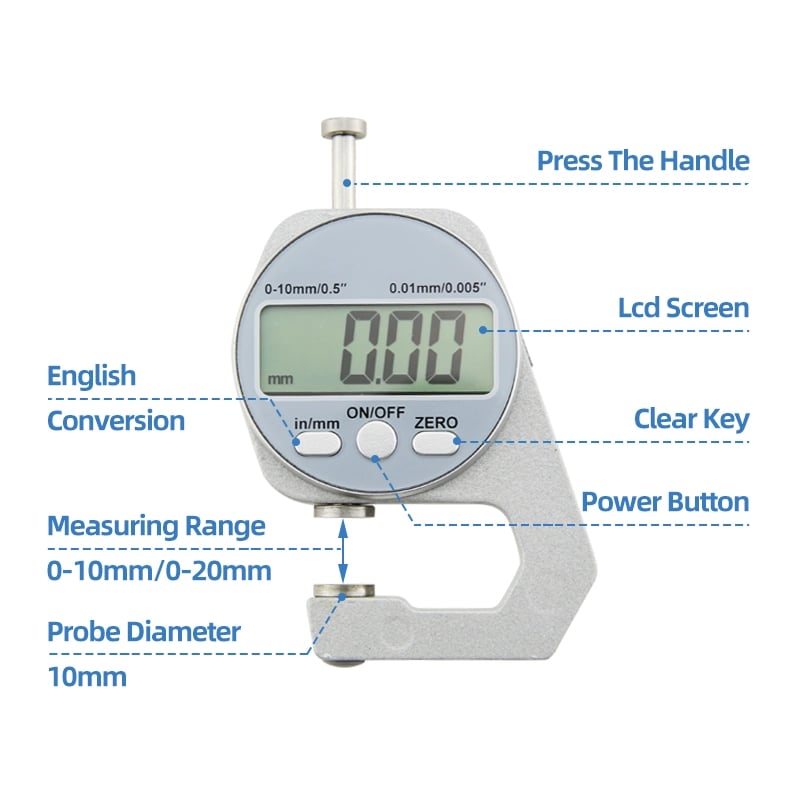 （🔥Hot Sale 48% OFF）Digital Display Thickness Gauge