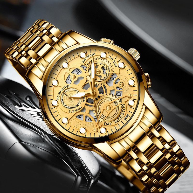 Luxury Skeleton Quartz Watch