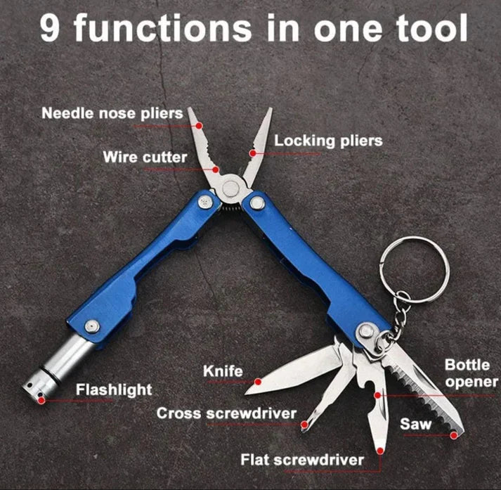 ToolistPro™ 9 in 1 Multi Functional Hand Plier Tool Keychain