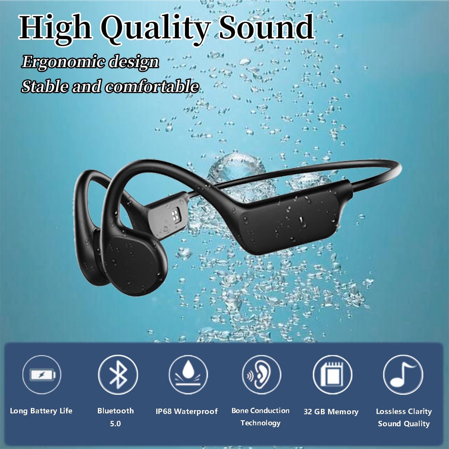 🔥Bone Conduction Headphones - IPX8 Waterproof Swimming Headphones