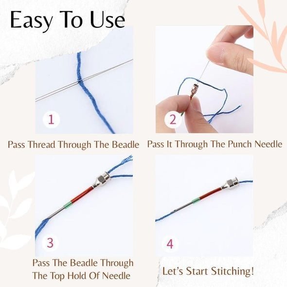 Easy Stitch Embroidery Stitching Punch Needles Set