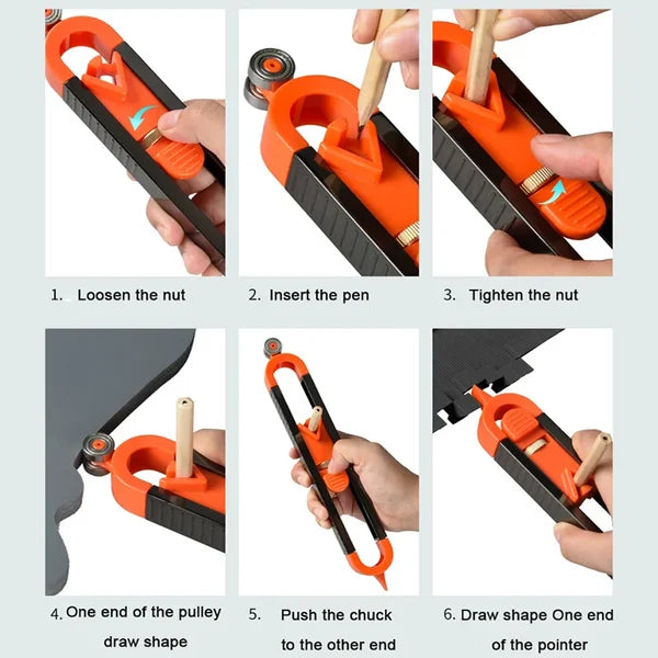 Profile Scribing Ruler Contour Gauge with Lock