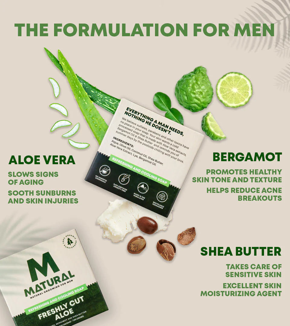 All Natural Aloe Vera Soap For Men