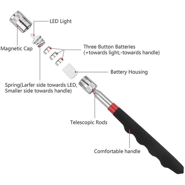 🔥Time-limited promotion 40% OFF🔥Led retractable magnetic pickup