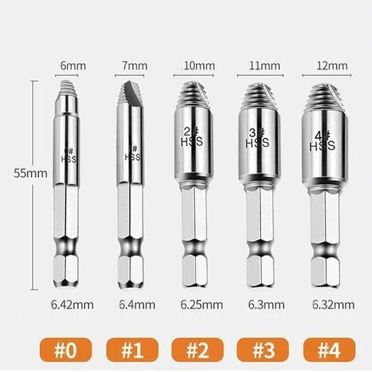 💥Today's deals💥Damaged Screw Extractor（5PCS）