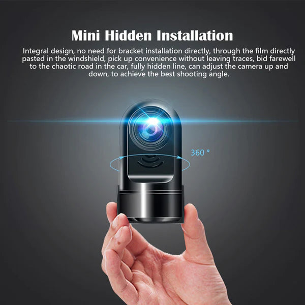 🔥 1080P HD 360° Rotating Mini ADAS Dashcam