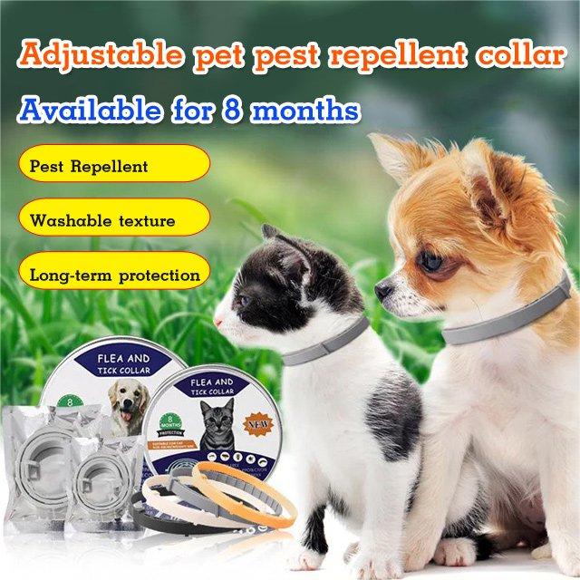 [Keep Pets Healthy]🐈 🐕Pest repellent collar✔️Adjustable✔️Valid for 8 months