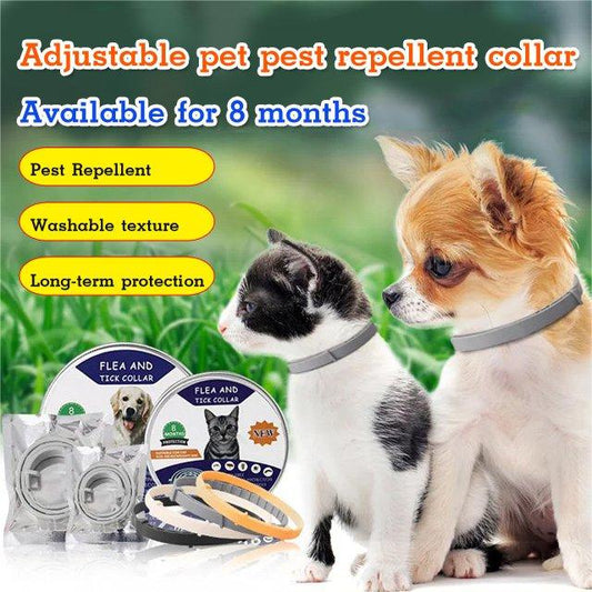 [Keep Pets Healthy]🐈 🐕Pest repellent collar✔️Adjustable✔️Valid for 8 months